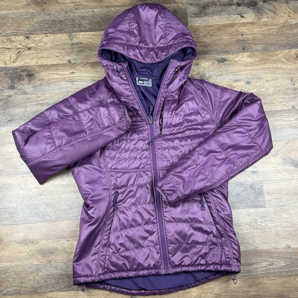 REI Co Op  Jacket Womens Medium Primaloft Teal Pertex Quantum Outdoor Purple - Picture 2 of 9